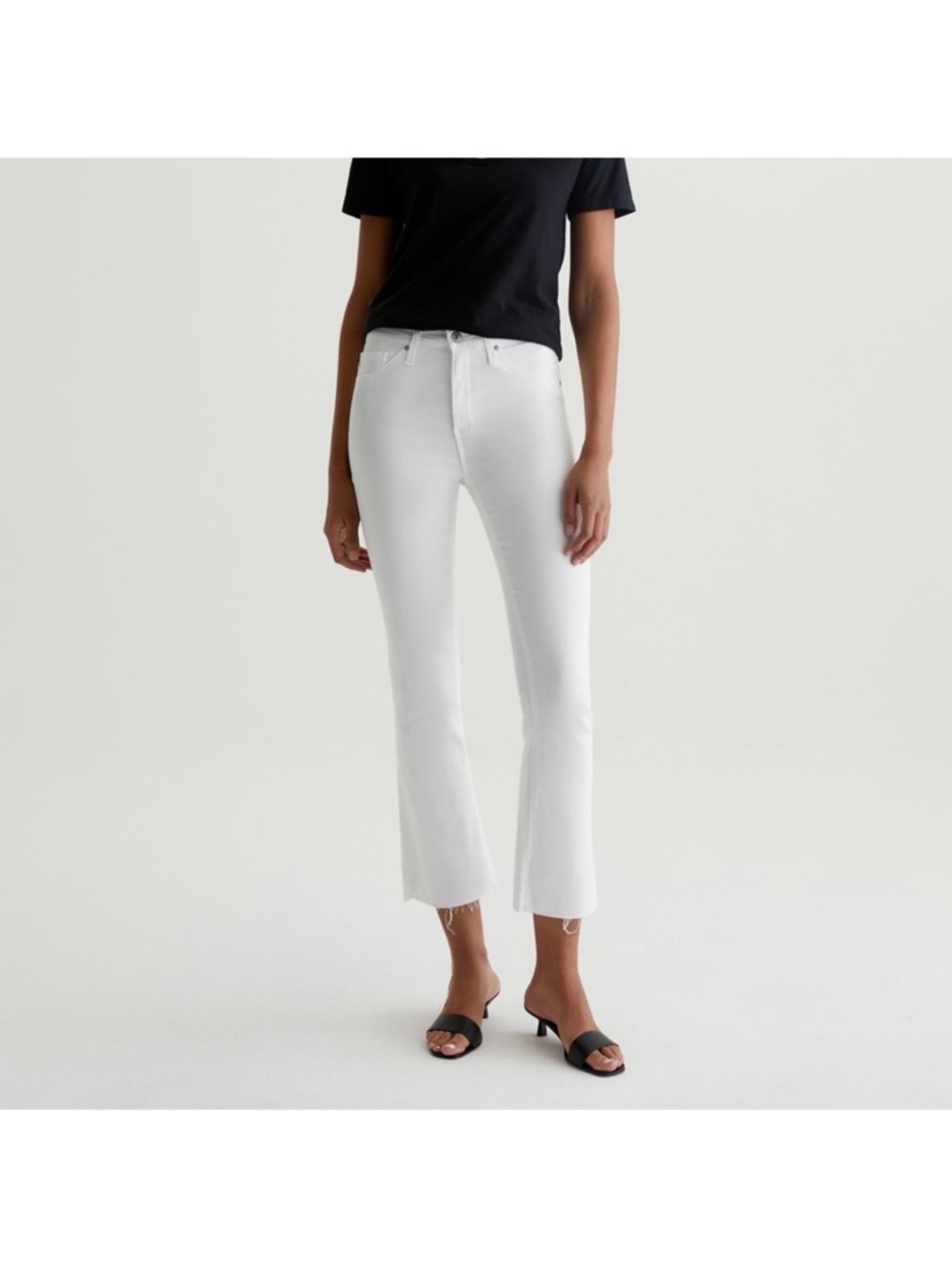 AG Jodi cropped white jeans 27